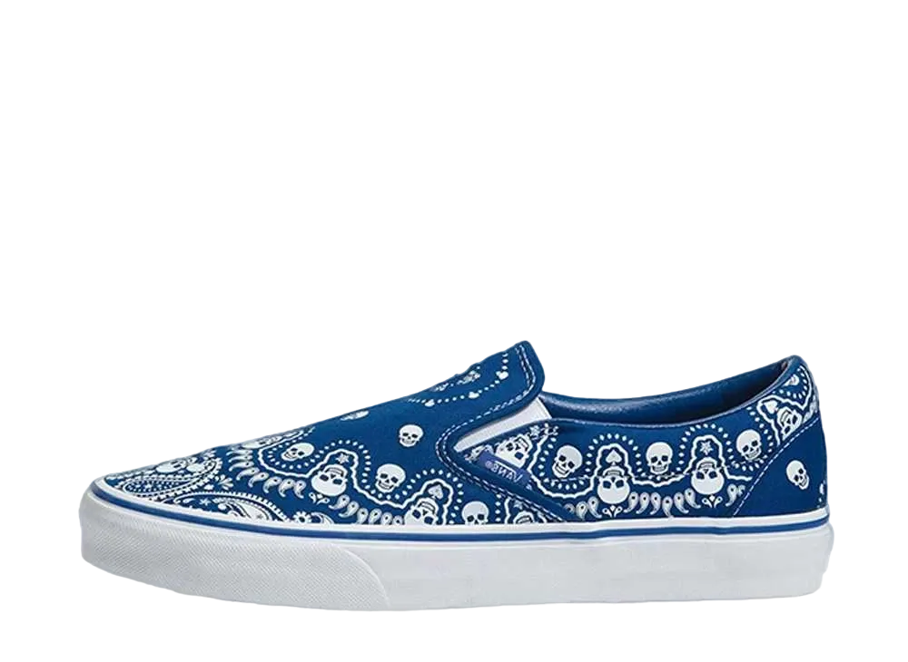 バンズ クラシック スリッポン スカルバンダナ "トゥルーブルー/トゥルーホワイト"