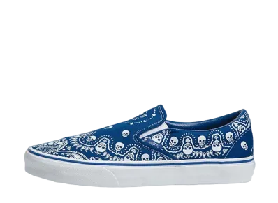Vans Classic Slip-On Skull Bandana "True Blue/True White"