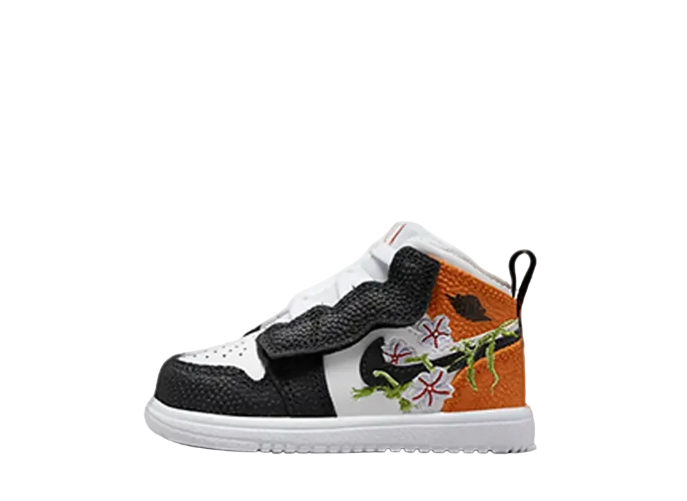 Nike TD Jordan 1 Mid ALT SE "Floral Embroidery/White/Starfish"