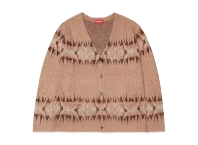 Supreme Abstract Stripe Cardigan "Light Brown"