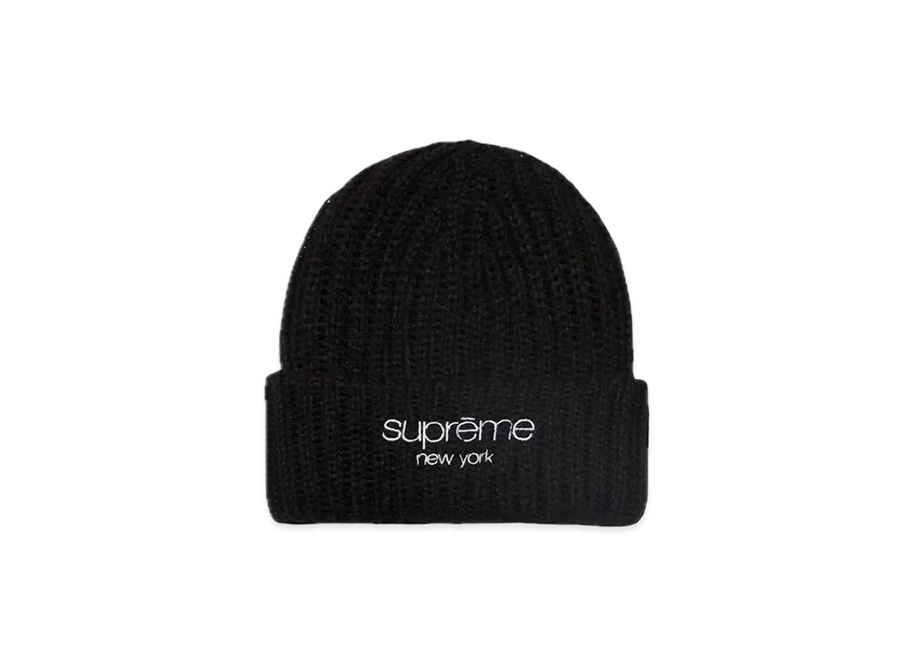 Supreme Ribbed Beanie "Black"