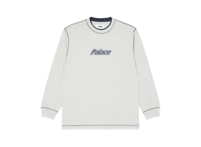 PALACE Double Collar Longsleeve Top "Grey Marl"