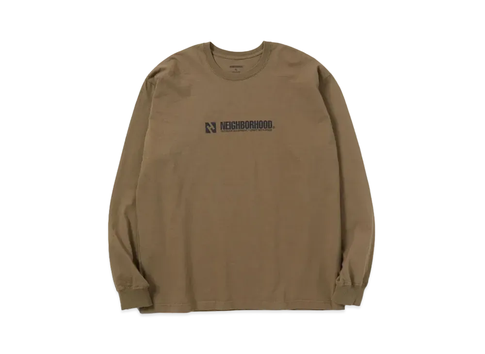 NEIGHBORHOOD NH Tee-12 LS . CO "Olive Drab"