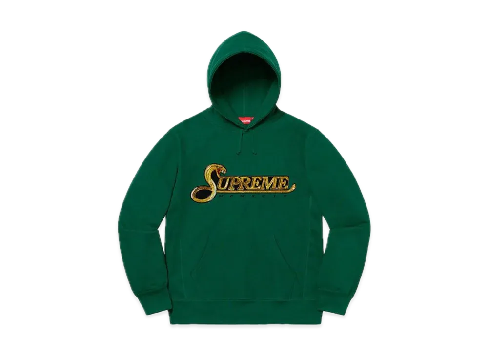 Supreme Sequin Viper Hooded Sweatshirt "Dark Green"