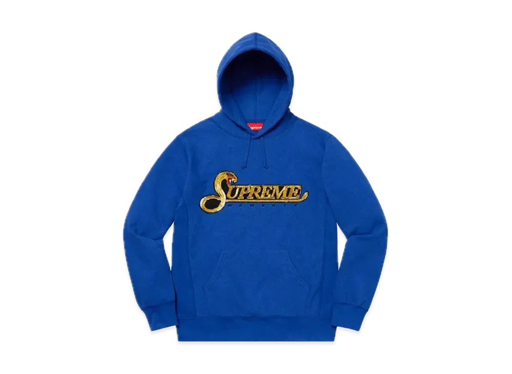 Supreme Sequin Viper Hooded Sweatshirt "Royal"