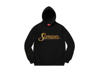 Supreme Sequin Viper Hooded Sweatshirt "Black"