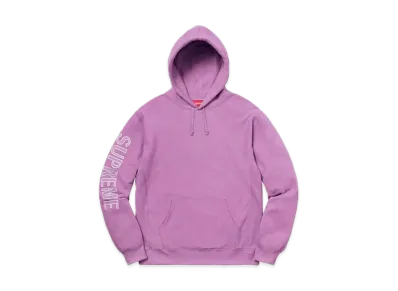 Supreme Sleeve Embroidery Hooded Sweatshirt "Violet"