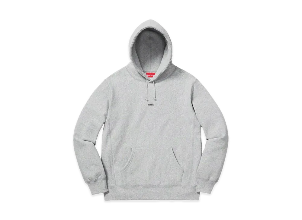 シュプリーム マイクロ ロゴ フーデッド スウェットシャツ "ヘザー グレー"