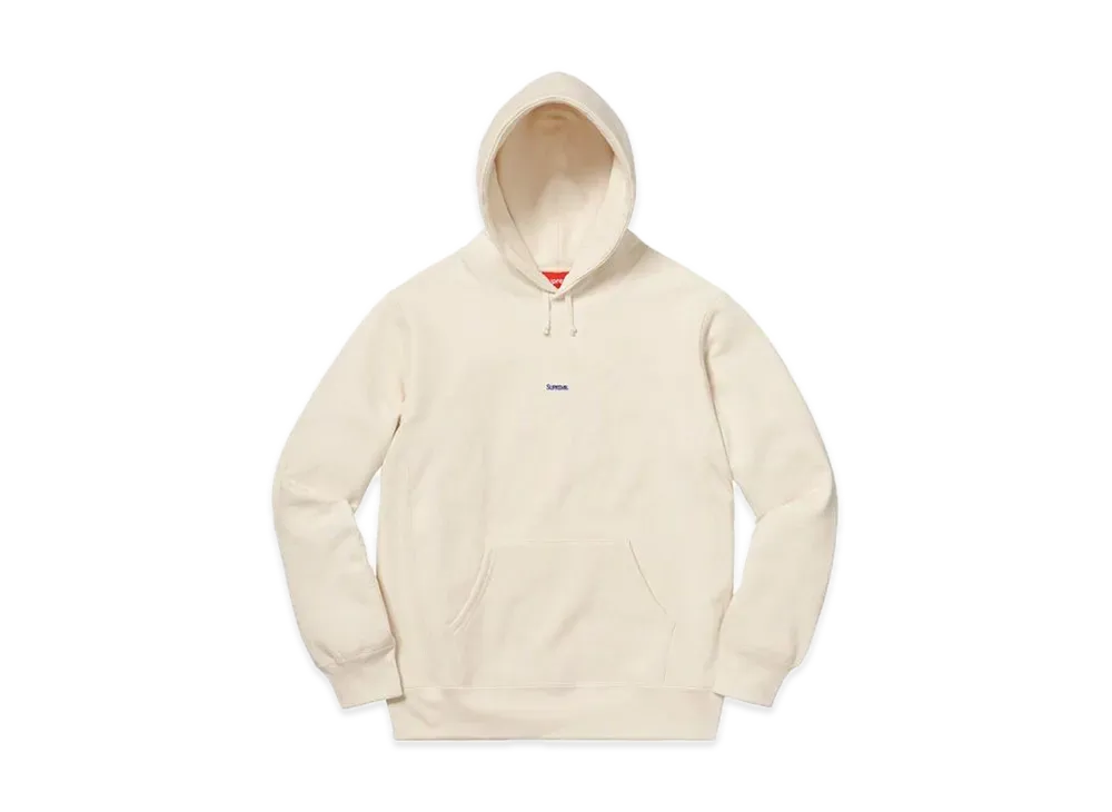 Supreme Micro Logo Hooded Sweatshirt "Natural"