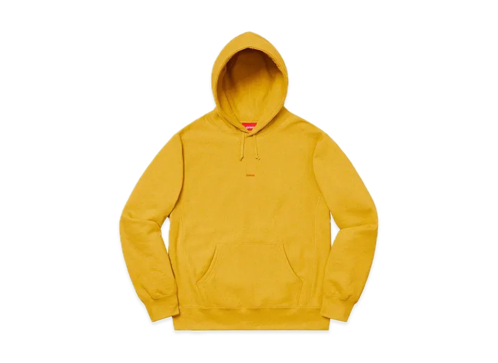 シュプリーム マイクロ ロゴ フーデッド スウェットシャツ "マスタード"