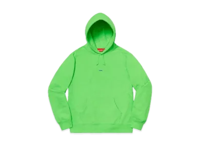 Supreme Micro Logo Hooded Sweatshirt "Bright Green"