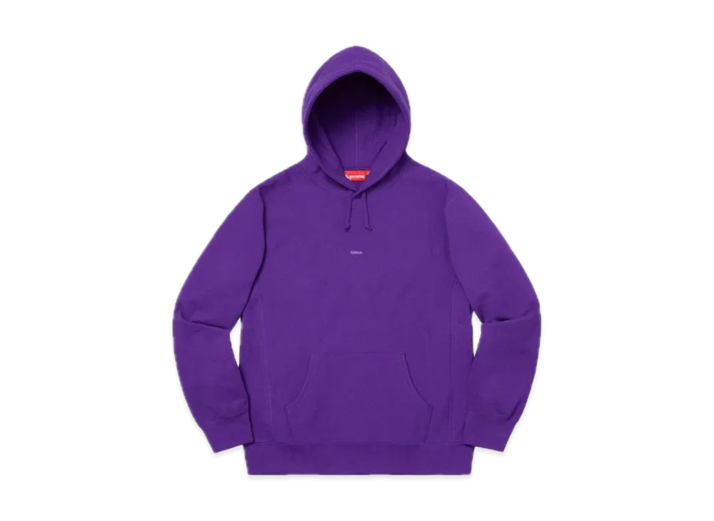 Supreme Micro Logo Hooded Sweatshirt "Purple"