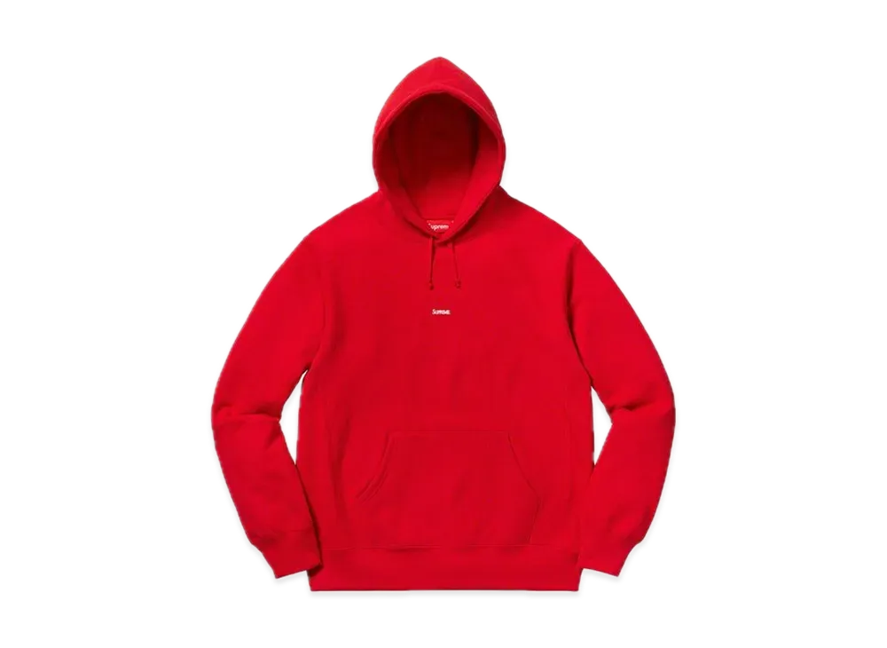 Supreme Micro Logo Hooded Sweatshirt "Red"