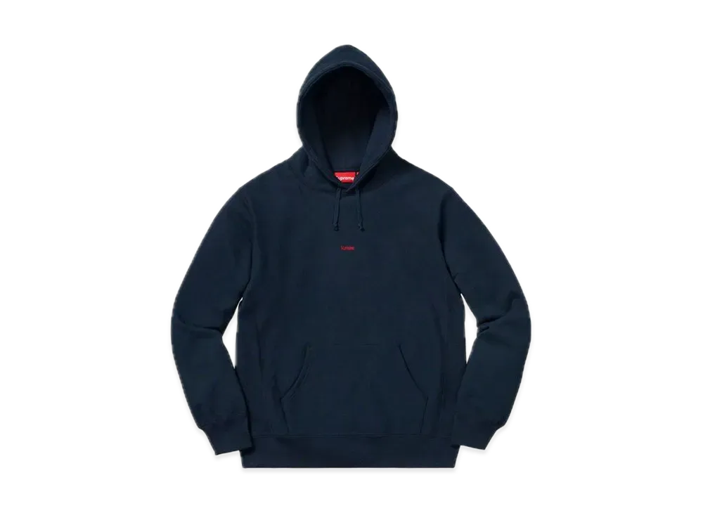 Supreme Micro Logo Hooded Sweatshirt "Navy"
