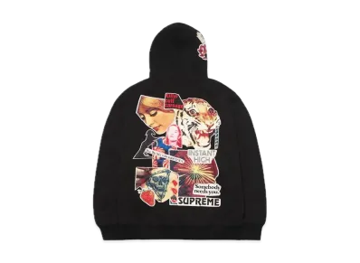 Supreme Instant High Patches Hooded Sweatshirt "Black"