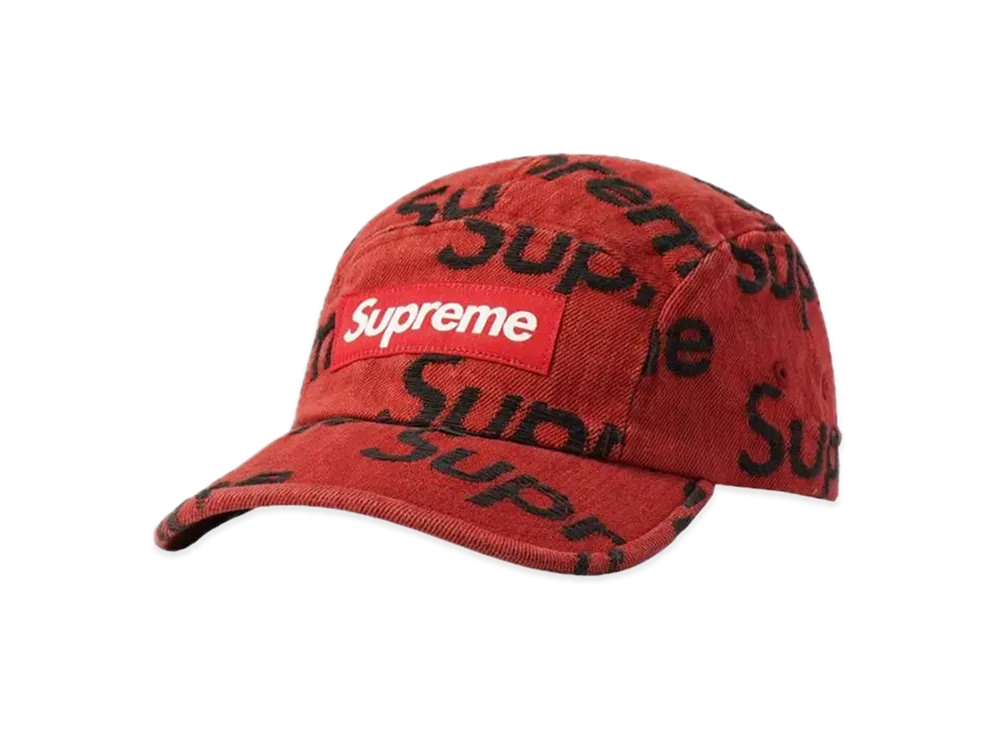 シュプリーム フレイ ロゴ デニム キャンプ キャップ "レッド"