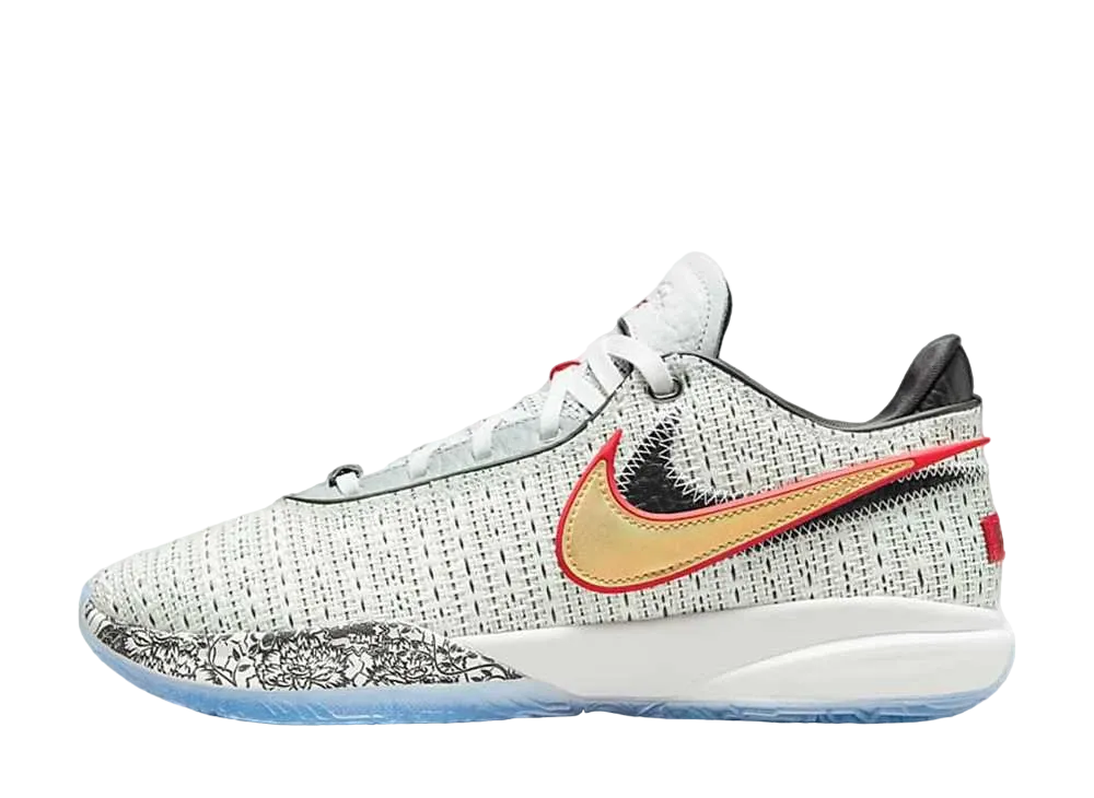 Nike Lebron 20 "White/Black/University Red/metallic Gold"