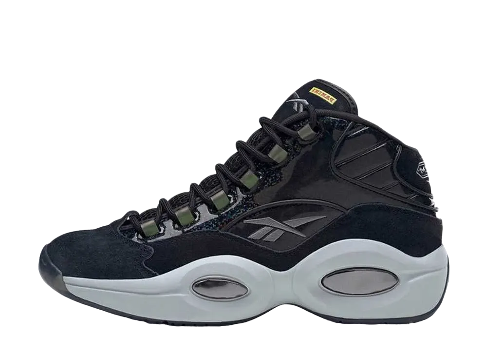 Panini × Reebok Question Mid "Core Black/Silver"