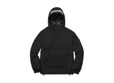 Supreme Hooded Logo Half Zip Pullover "Black"