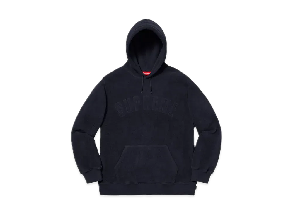 シュプリーム ポーラテック フーデッド スウェットシャツ "ネイビー"