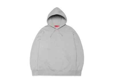 Supreme Satin Applique Hooded Sweatshirt "Heather Grey"