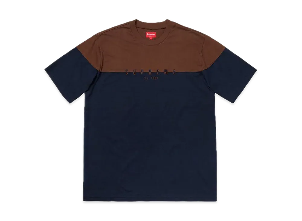 Supreme Split Logo S/S Top "Navy"