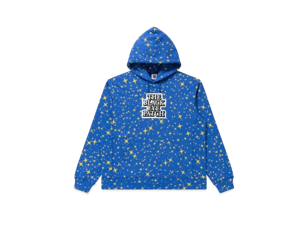 Blackeyepatch OG Label Star Patterned Hoodie "Blue"