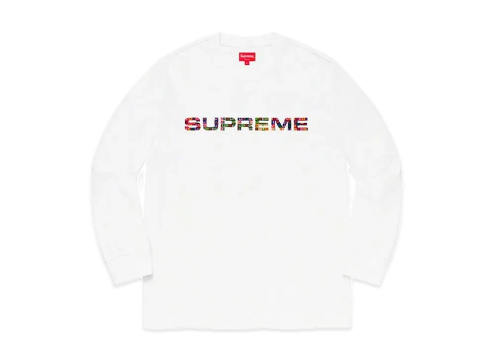シュプリーム メタ ロゴ L/S トップ "ホワイト"