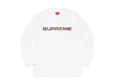 Supreme Meta Logo L/S Top "White"