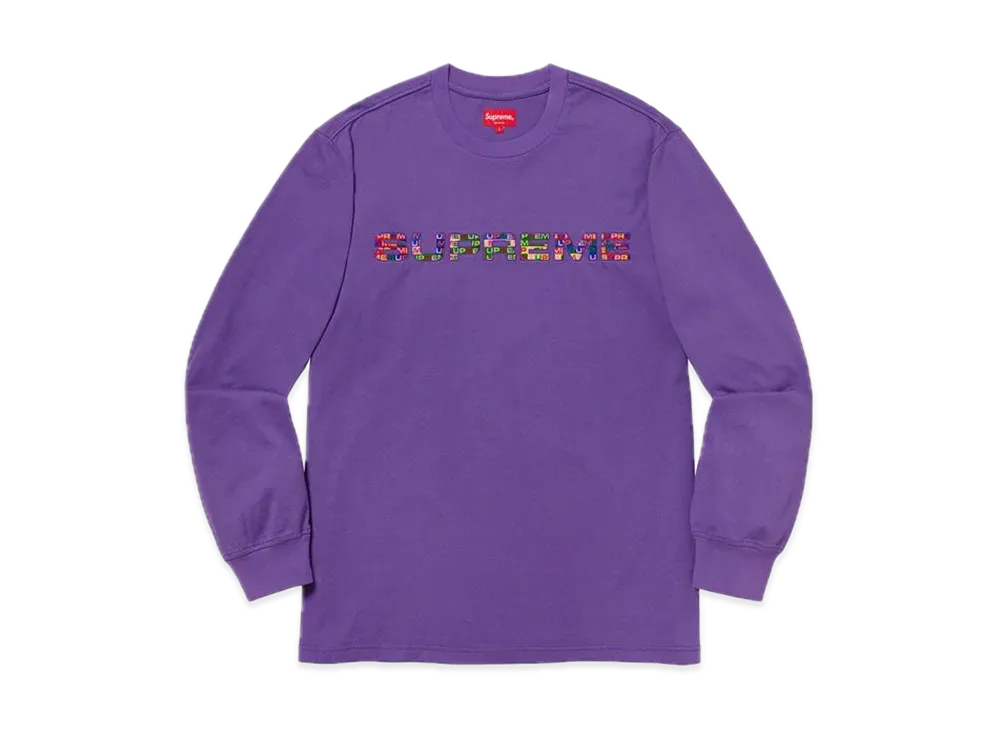 Supreme Meta Logo L/S Top "Purple"