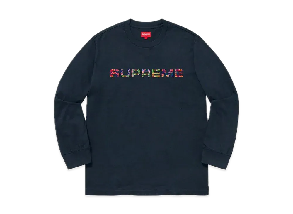 Supreme Meta Logo L/S Top "Navy"