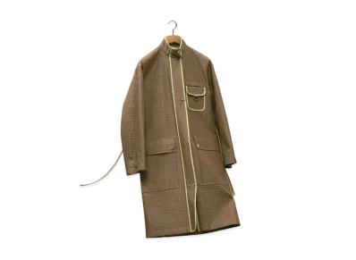 Hermes Mosaique Trench Coat "Vert Gobi"