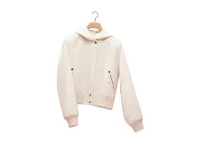 Hermes Hooded Blouson "Branc Casse"