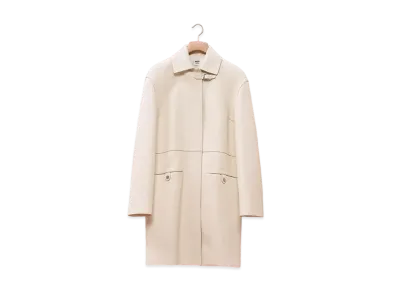 Hermes Soft Leather Coat "Branc Casse"