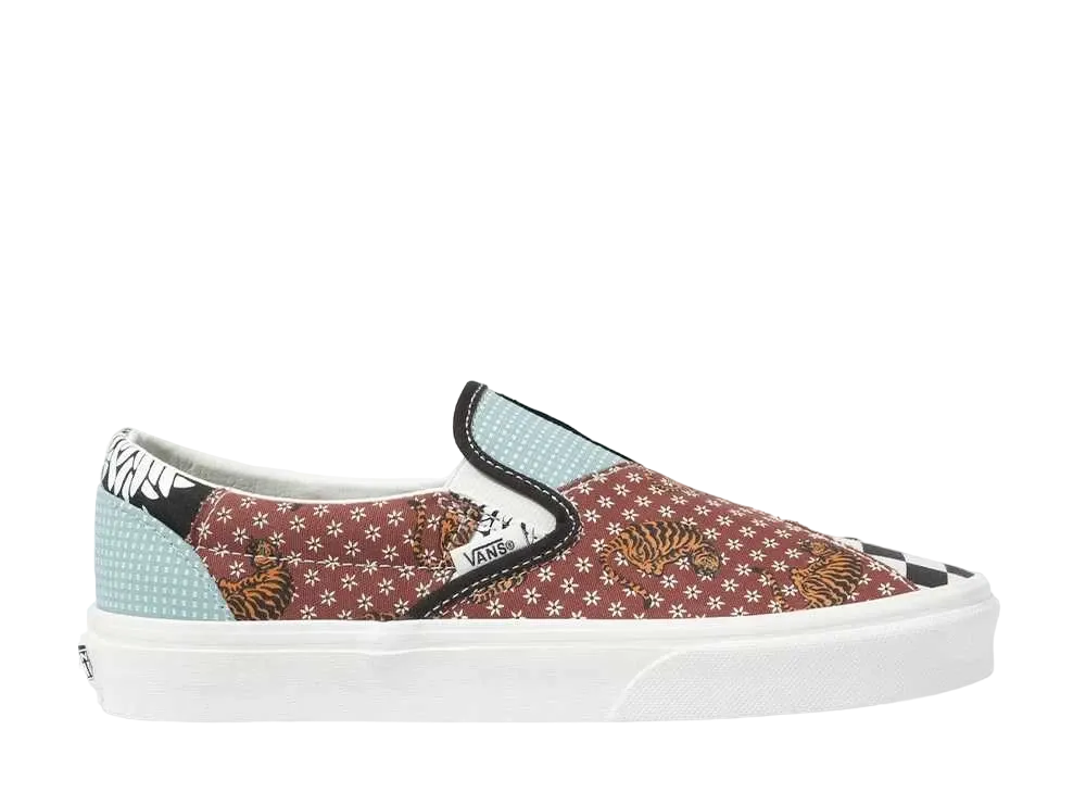 Vans Slip-On Tiger Patchwork "Black/True White"
