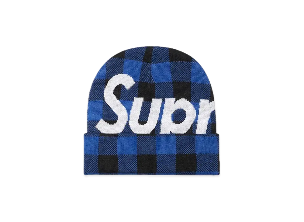 Supreme Big Logo Beanie "Blue"
