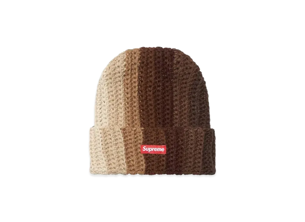 Supreme Gradient Crochet Beanie "Brown"