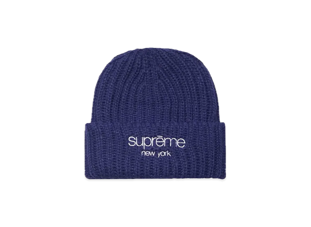 Supreme Ribbed Beanie "Dark Royal"