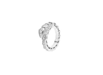 BVLGARI Serpenti Viper Ring Diamonds "White Gold"