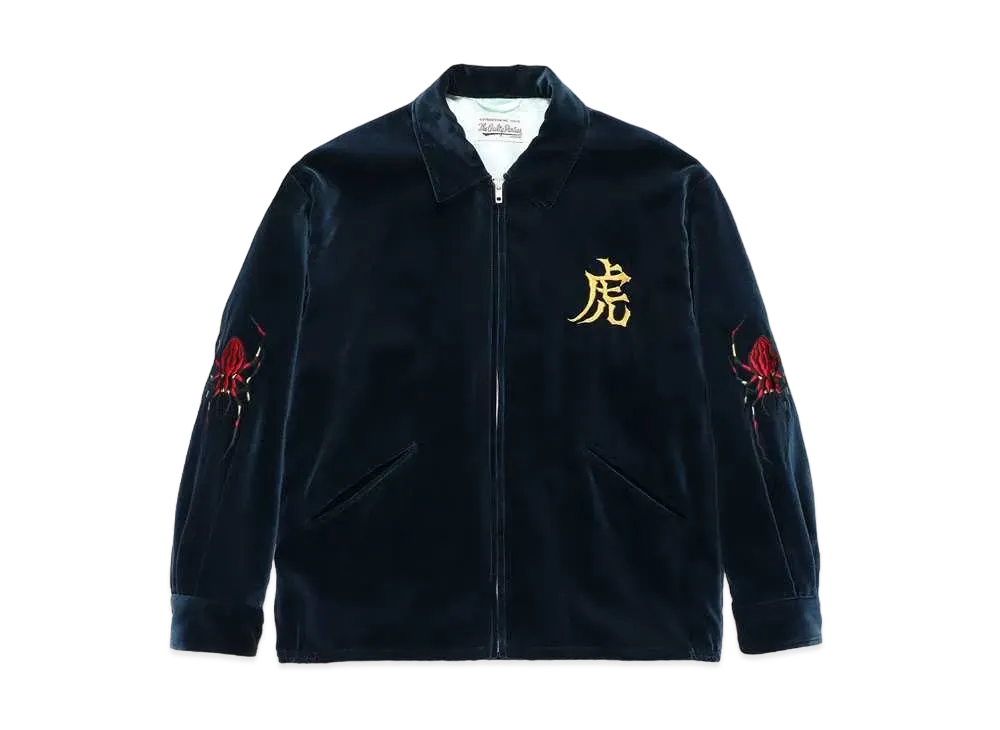 WACKO MARIA Wolf`s Head / Velvet Vietnam Jacket "Dark Blue"