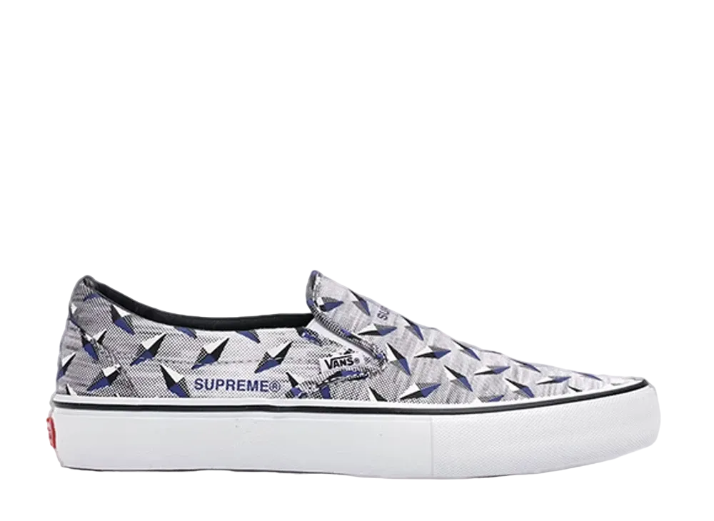Supreme × Vans Slip-On Diamond Plate "White"