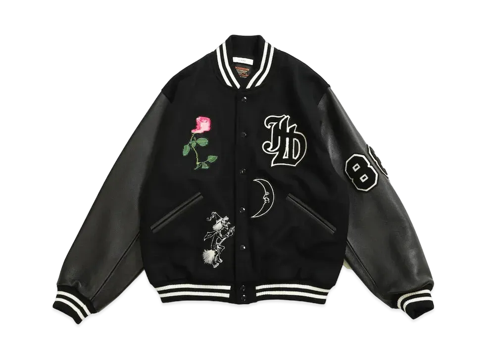 SKOOKUM × JieDa STADIUM JACKET "BLACK/BLACK"