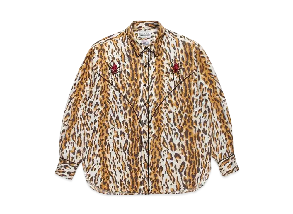 WACKO MARIA Wolf`s Head / Western Shirt "Leopard"