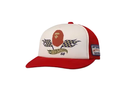 A BATHING APE x HOT WHEELS MESH CAP "Red"