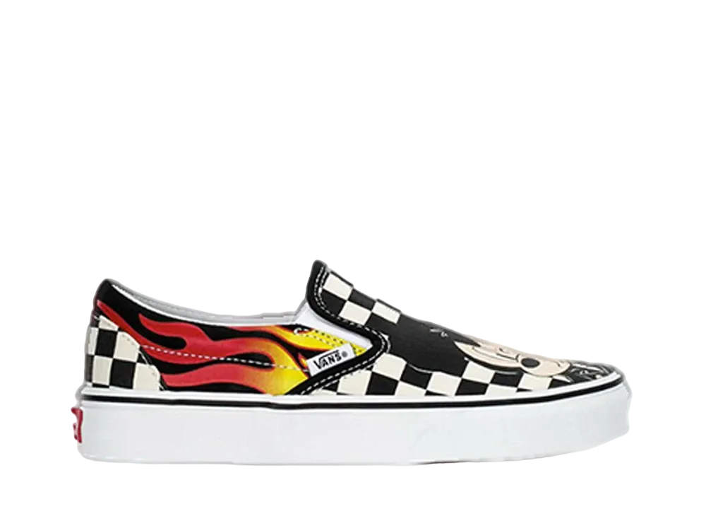 ディズニー × バンズ ウィメンズ スリッポン "ミッキー アンド ミニー"