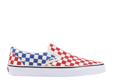 Vans Classic Slip-On Checkerboard "Red Blue"