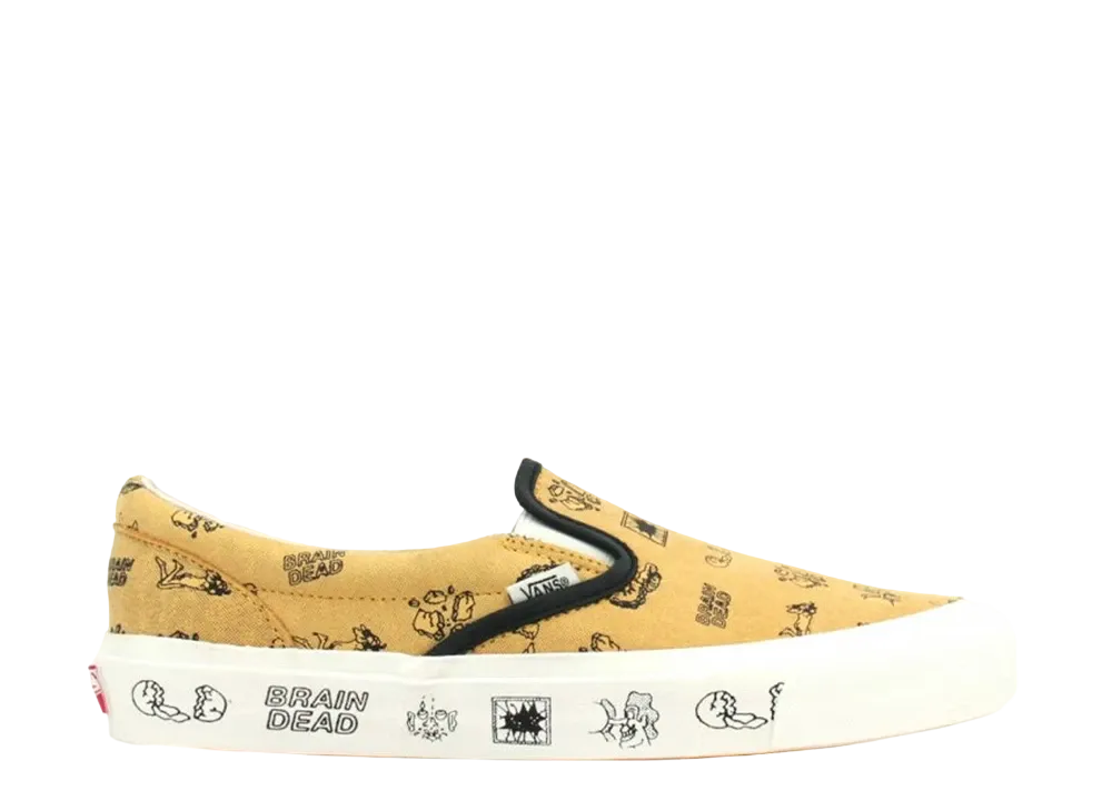 Brain Dead × Vans Slip-On "Gold"