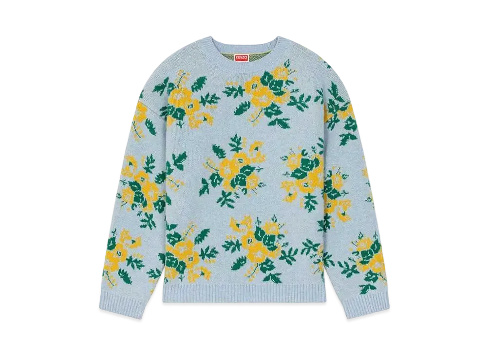 KENZO 'Pop Bouquet' Wool Sweater "Sky Blue"
