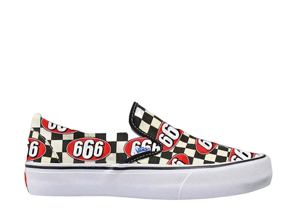 Supreme × Vans Slip-On "666 Checker"