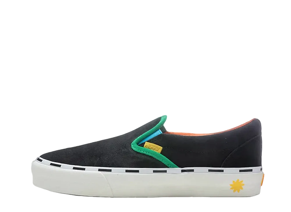 ダブル × バンズ ボールト クラシック スリッポン LX "ブラック/グリーン/オレンジ/ゴールド"